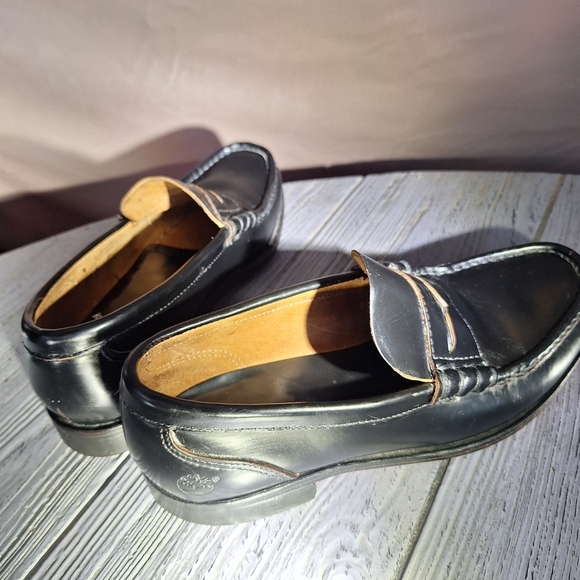 Timberland Black Genuine Leather Penny Loafers Mens 8.5 - Picture 11 of 15